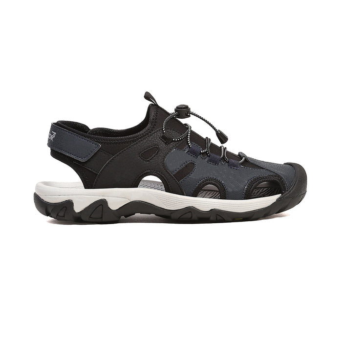 Leap7X TAISON-1 Black Casual Fisherman Sandals for Men by Liberty