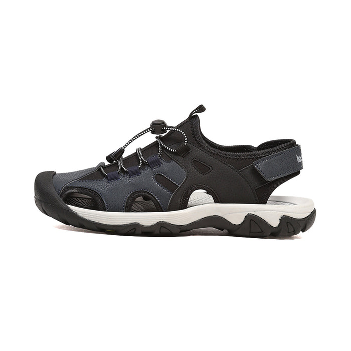 Leap7X TAISON-1 Black Casual Fisherman Sandals for Men by Liberty