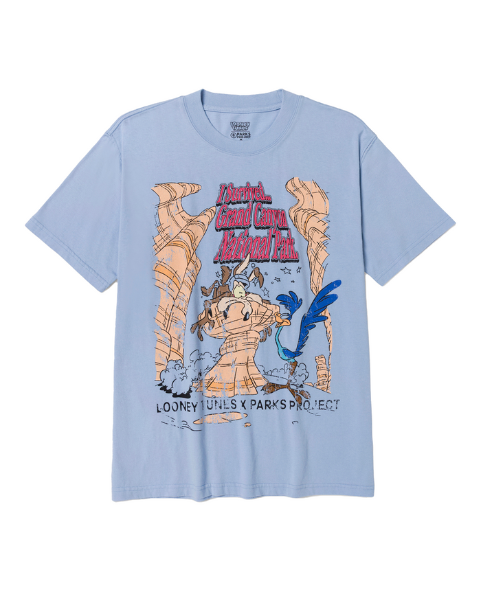 Shop Looney Tunes x Parks Project Grand Canyon Tee Inspired by Grand Canyon | light-blue