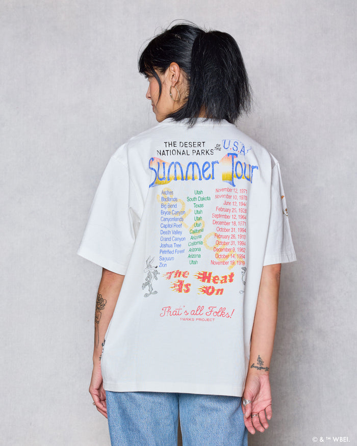 Shop Looney Tunes x Parks Project Heavyweight Oversized Tour Tee  | marshmallow