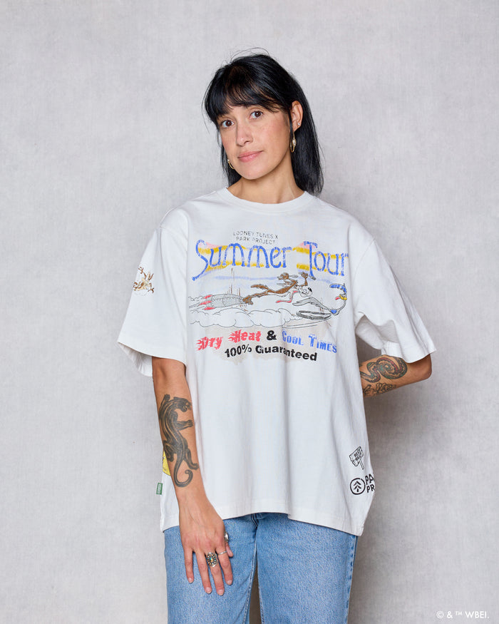 Shop Looney Tunes x Parks Project Heavyweight Oversized Tour Tee  | marshmallow
