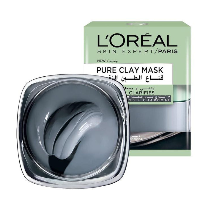 Loreal Pure Clay Black Face Mask Charcoal 50ml