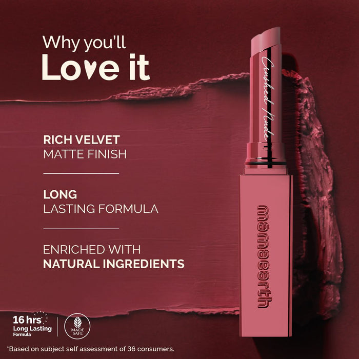 Luxe Matte Long Stay Lipstick with Passion Fruit Oil & Vitamin E -2g | Crushed Nude