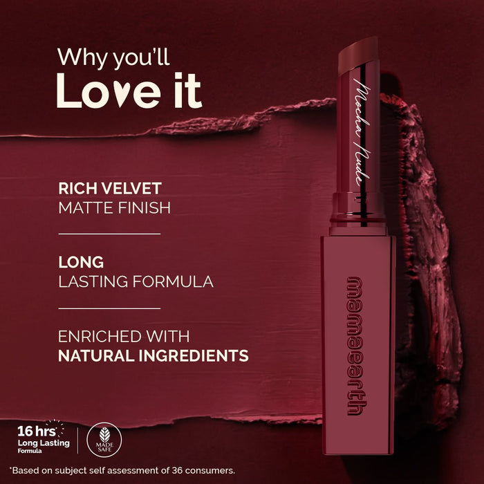 Luxe Matte Long Stay Lipstick with Passion Fruit Oil & Vitamin E -2g | Mocha Nude