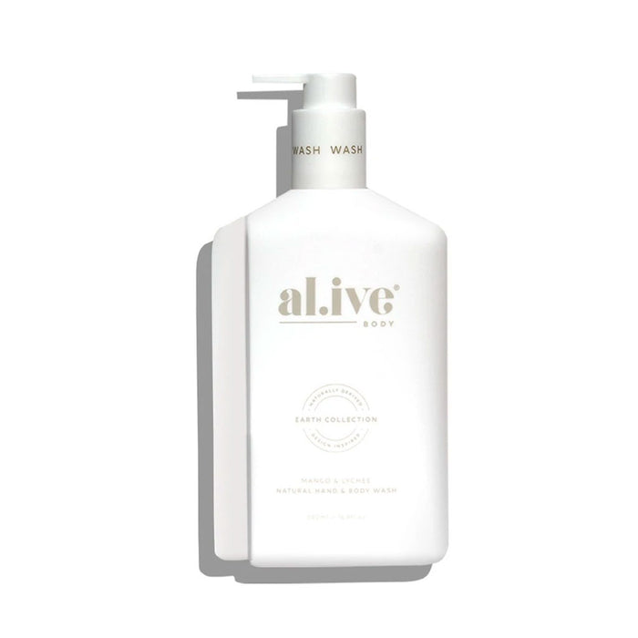al.ive body Mango & Lychee Hand & Body Wash Nudie Glow Australia