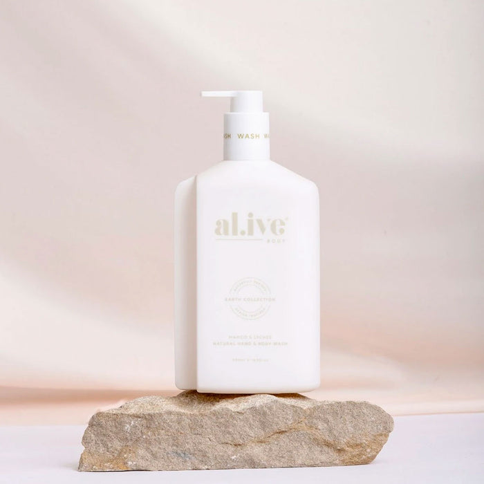 al.ive body Mango & Lychee Hand & Body Wash Nudie Glow Australia