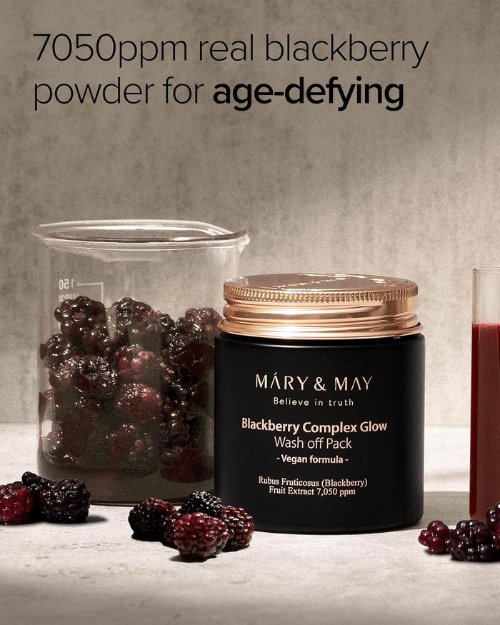 Mary & May Vegan Blackberry Complex Glow Wash Off Mask 4.23 fl. oz. / 125ml
