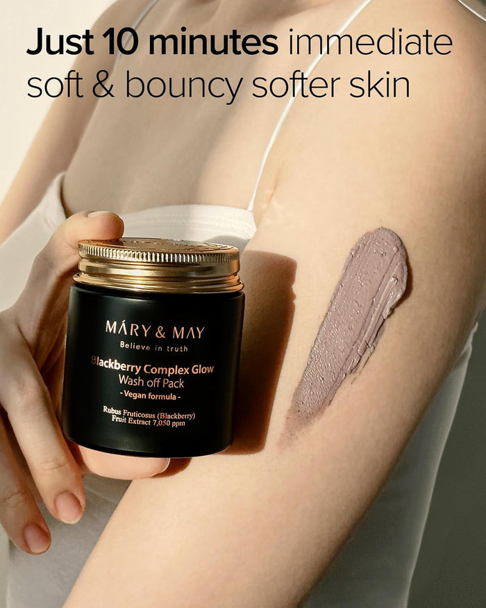 Mary & May Vegan Blackberry Complex Glow Wash Off Mask 4.23 fl. oz. / 125ml