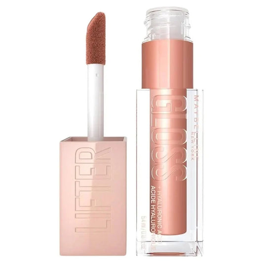 Maybelline New York Lifter Gloss, Lip Gloss With Hyaluronic Acid, 008 Stone Maybelline