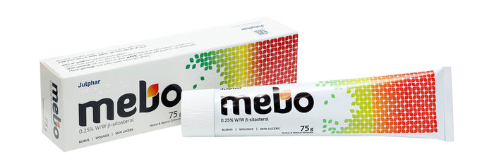 MEBO 0.25% Beta-Sitosterol Herbal & Natural Ointment for Burns, Wounds & Skin Ulcers, 75g - Makkah Pharmacy