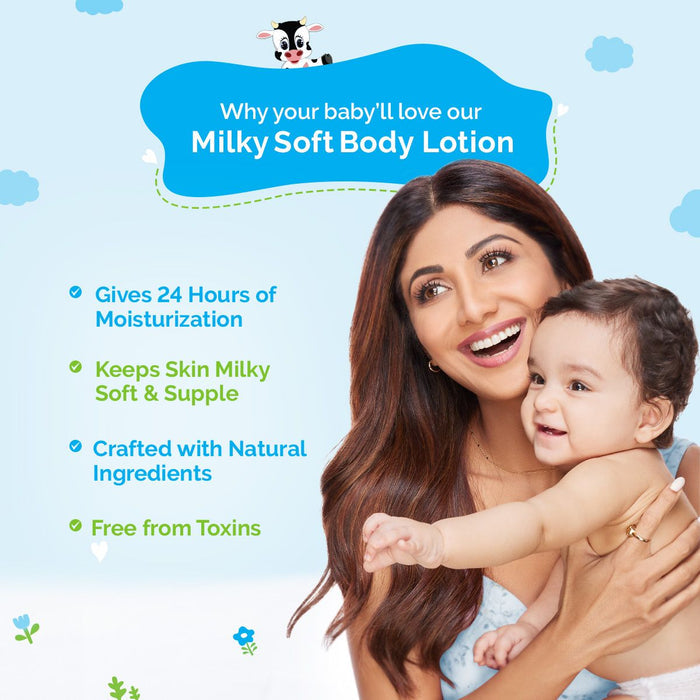 Milky Soft Baby Body Lotion 24hr moisturization toxin free