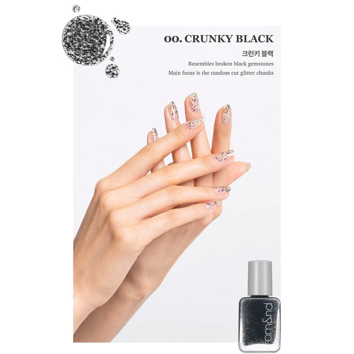 ROM&ND Mood Pebble Nail 00 CRUNKY BLACK Nudie Glow Australia