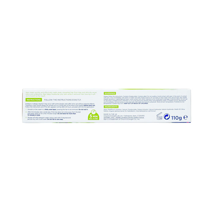 Nair Legs & Body Delicate Hair Removal Cream with Aloe Vera Extract for All Hair Types, 110g - Makkah Pharmacy