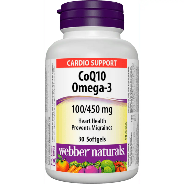 NATURALS COQ10 OMEGA 3 100/450MG SOFTGEL 30s Webber Naturals
