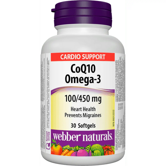 NATURALS COQ10 OMEGA 3 100/450MG SOFTGEL 30s Webber Naturals