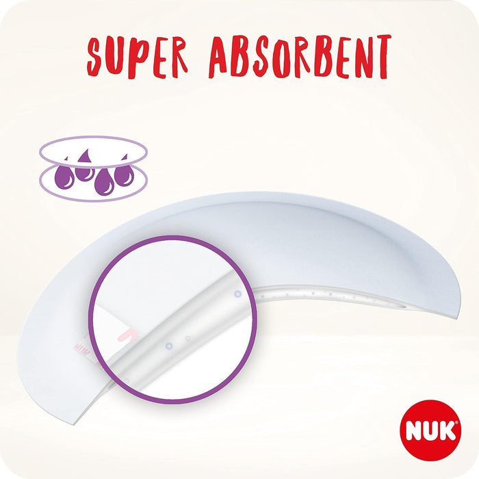 Nuk Ultra Dry Comfort Liquid Retaining Breast  Pads 24   Pieces - Makkah Pharmacy