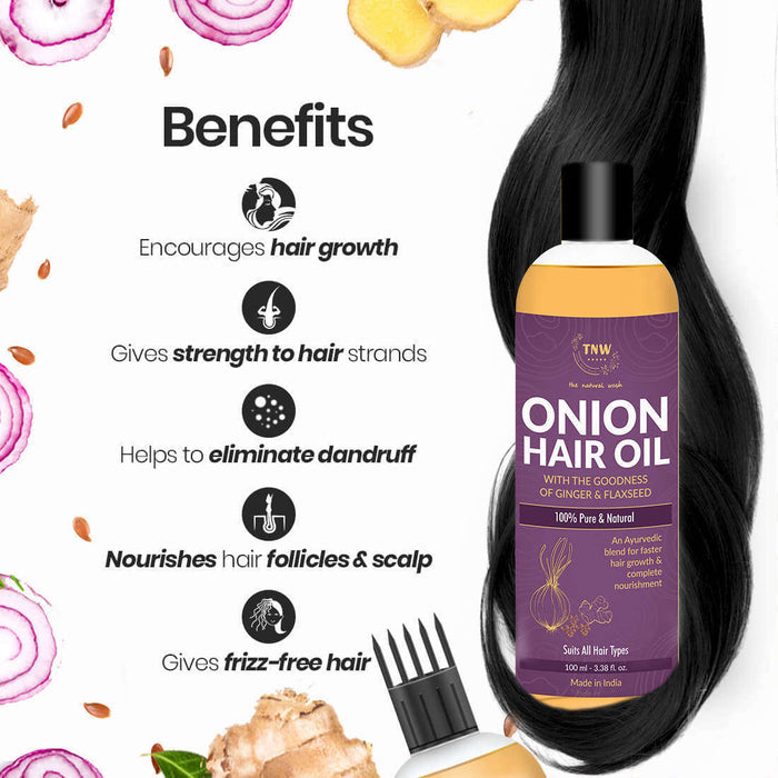 Onion Hair Oil No Mineral Oil & Silicones. (Stock Clearance)