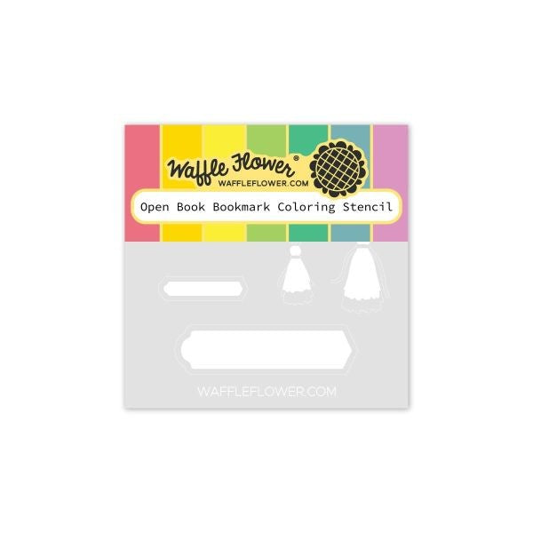 Open Book Bookmark - Coloring Stencil