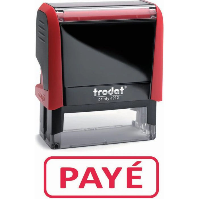 “Paid” ink stamp - red - Trodat My Podiatry