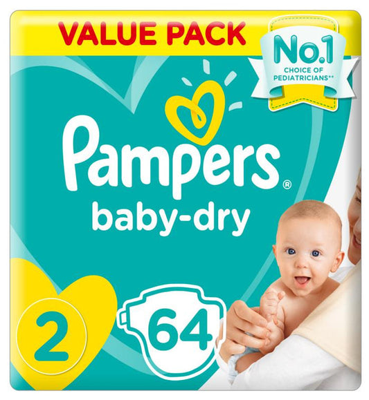 Pampers New Baby Dry 2 Small 3-6 Kg 64'S