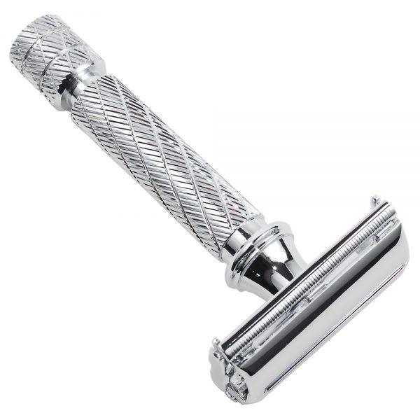 Parker - Short Handle Butterfly Safety Razor 87R - Chrome - New England Shaving Company