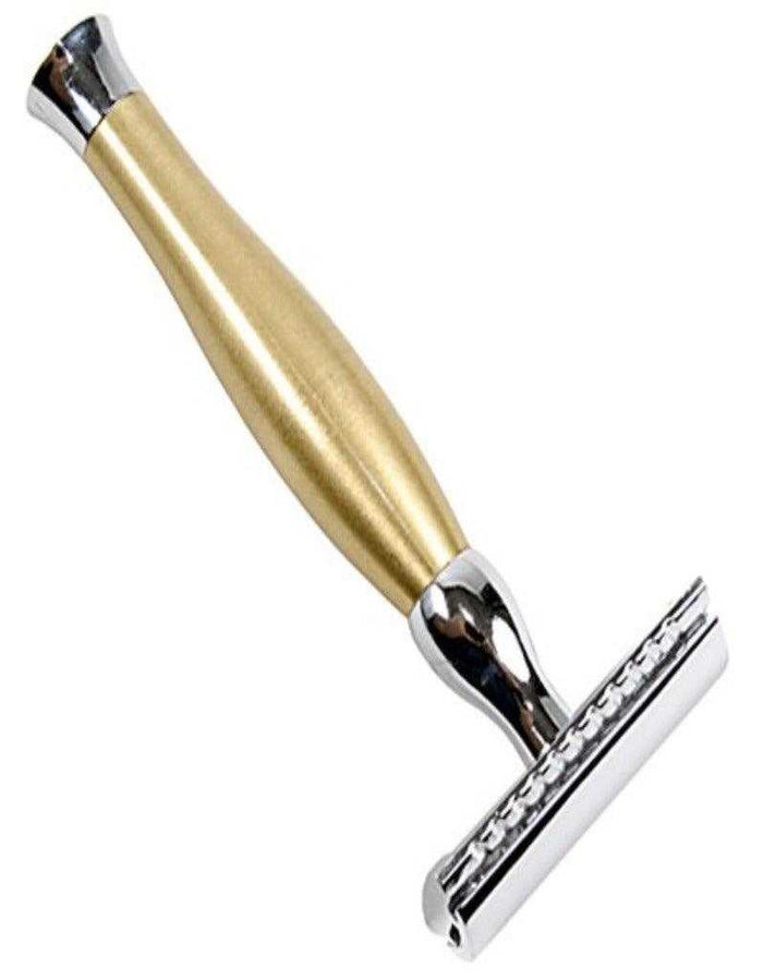 Gold tone safety razor for grooming