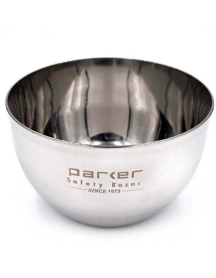 Stainless steel shaving bowl with logo for grooming