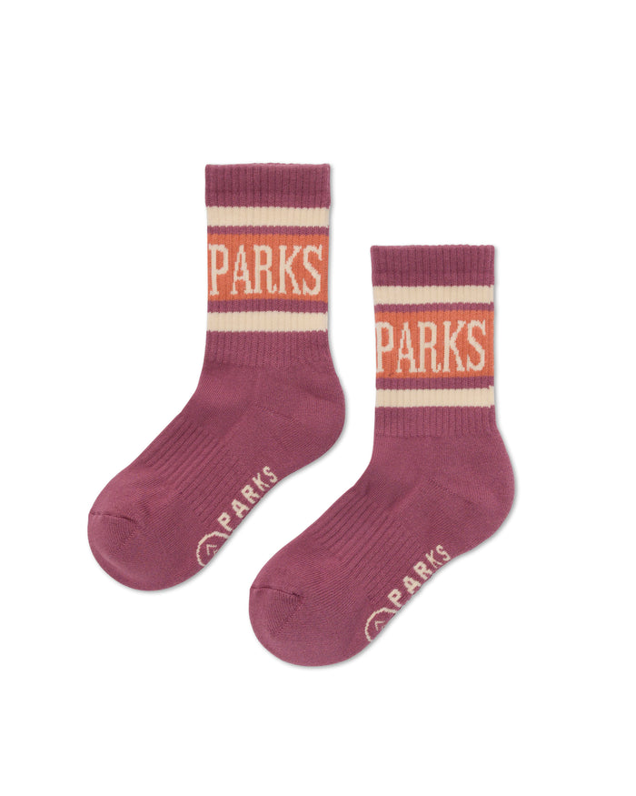 Shop Parks Trail Crew Sock 2 Pack Inspired by National Parks | mauve-natural