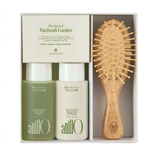Anillo Patchouli Garden Damage Repair Hair & Brush Set Nudie Glow Australia