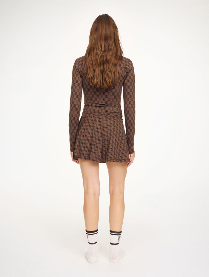 Pollyna Athletic Skirt in Dark Mahogany