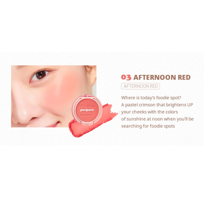 Peripera Pure Blushed Sunshine Cheek 03 AFTERNOON RED Nudie Glow Australia