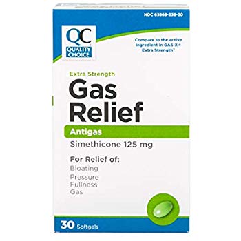 QC Extra Strength Gas Relief 125mg Soft Gel