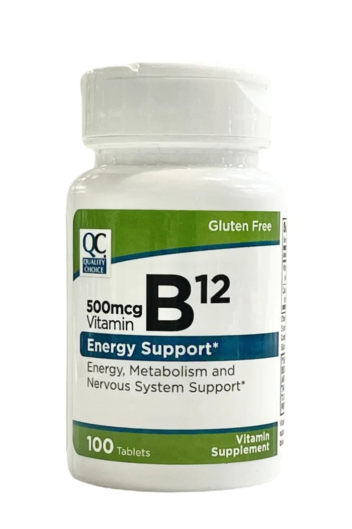 Qc Vitamin B-12 500mcg Tablets 100's