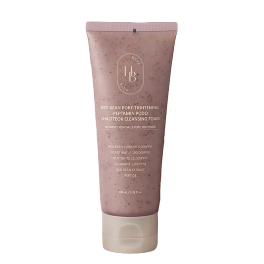 Heveblue Red Bean Pore-Tightening Peptamin Podo Chaltteock Cleansing Foam Nudie Glow Australia