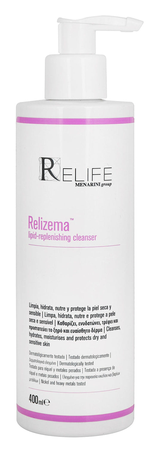 Relife Relizema Lipid-Replenishing Face Cleanser, 400ml - Makkah Pharmacy