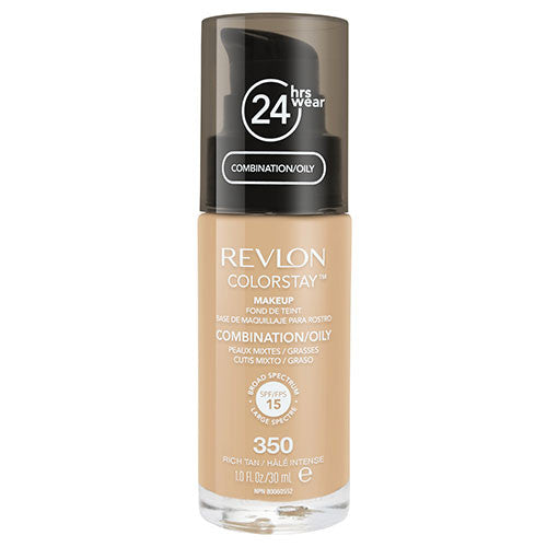 Revlon ColorStay Makeup for Combo/Oily Skin in 350 RICH TAN with SPF 15 and 24hr matte finish