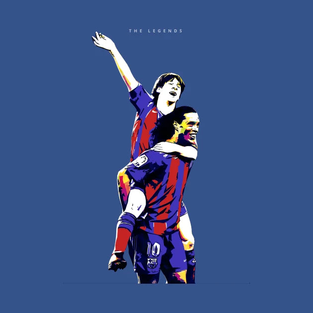 Ronaldinho And Lionel Messi Iconic Pop Art Hoodie