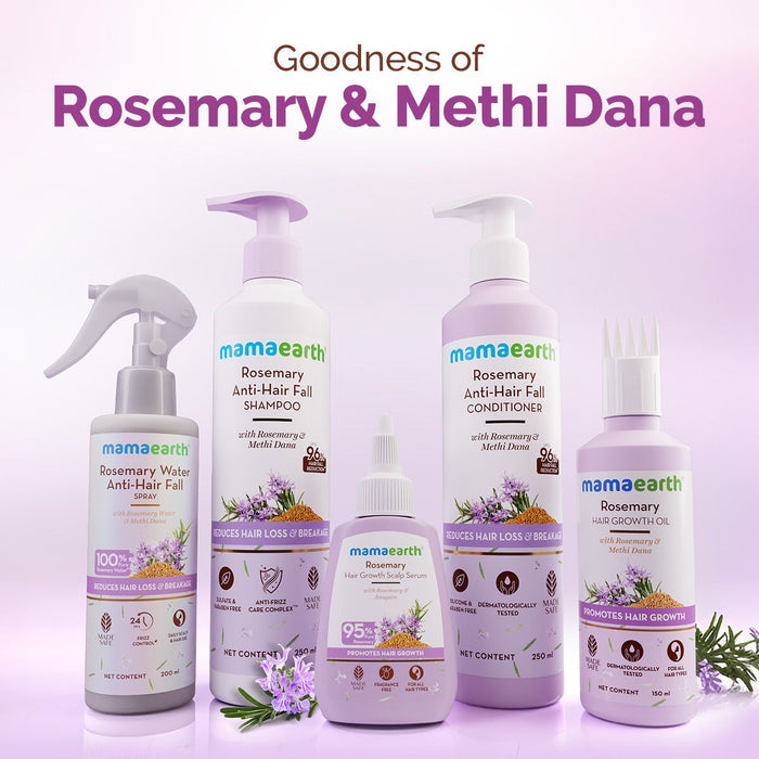 Rosemary Anti-Hair Fall Shampoo with Rosemary & Methi Dana for Reducing Hair Loss & Breakage - 250 ml (Pack of 2)