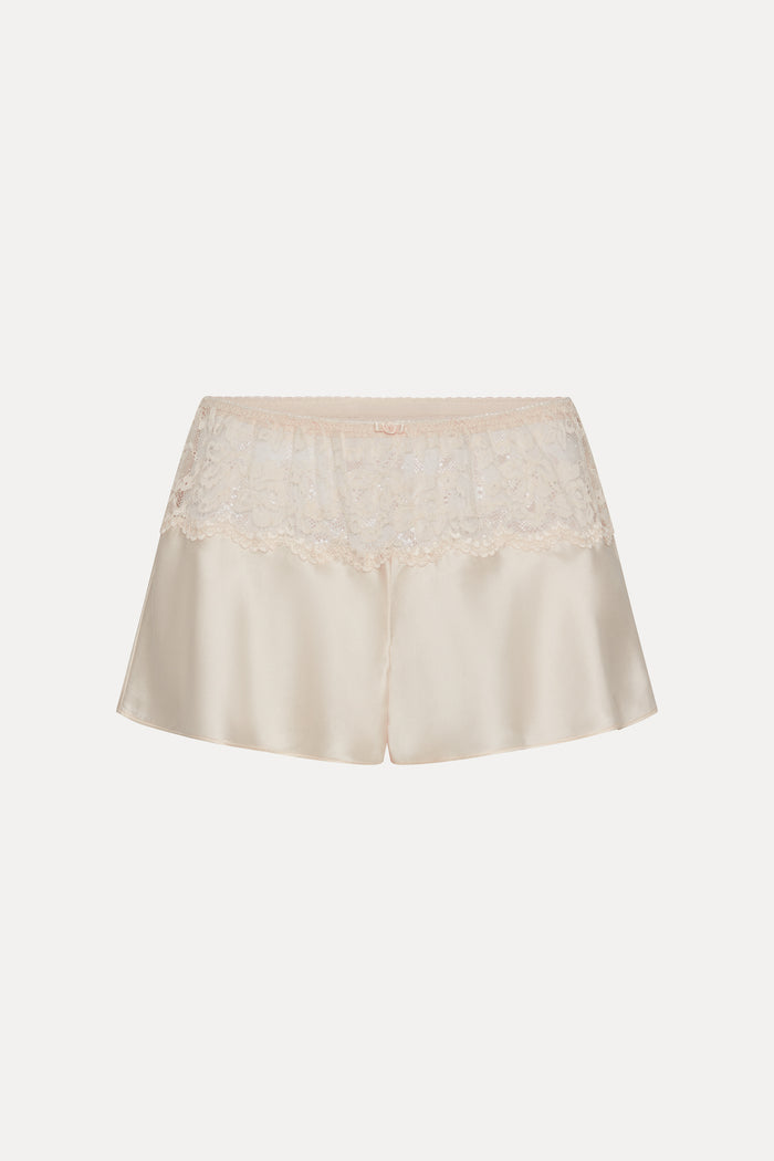 Rosie Silk Mini Shorts - Heaven