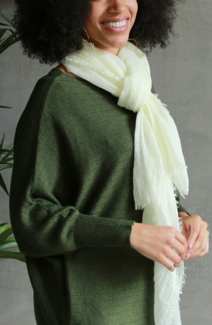 Rubyzaar Boho Scarf Cream