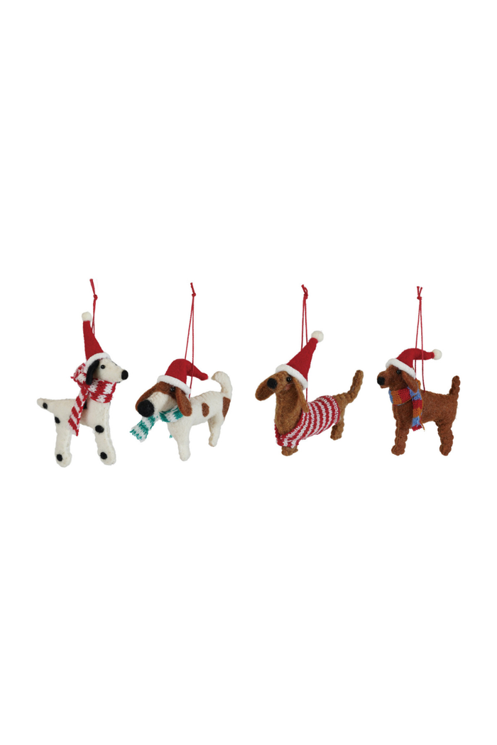 Creative-Co-op-Santa-Hat-Dog-Ornament