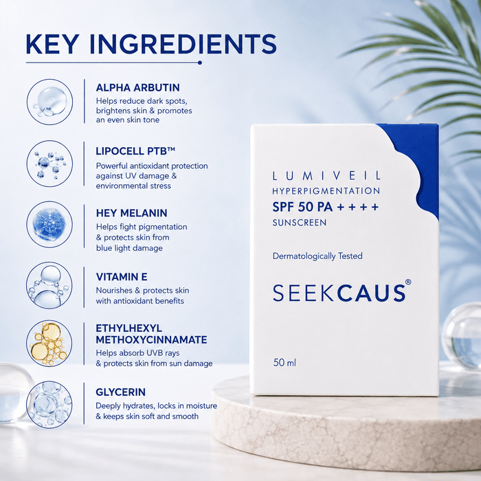 Seekcaus LumiVeil Hyperpigmentation Sunscreen SPF 50 PA++++ - Cosmosentials