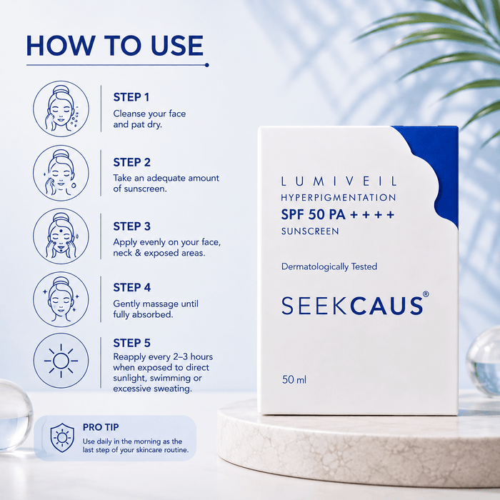 Seekcaus LumiVeil Hyperpigmentation Sunscreen SPF 50 PA++++ - Cosmosentials