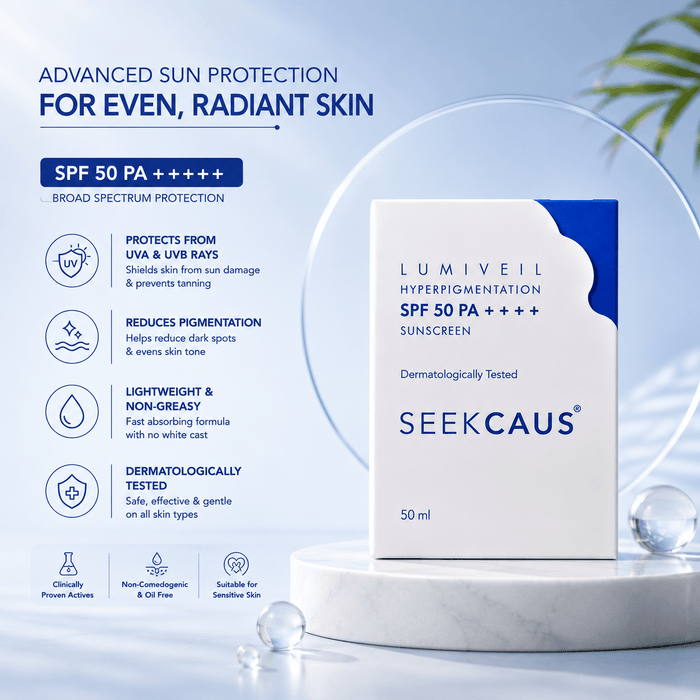 Seekcaus LumiVeil Hyperpigmentation Sunscreen SPF 50 PA++++ - Cosmosentials