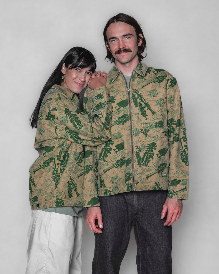Shop Sequoia Seedlings Canvas Jacket Inspired by National Parks | green-and-natural