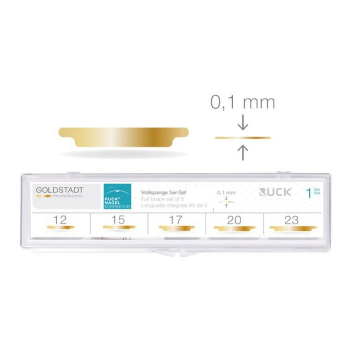 Set of 50 adhesive tabs - Double hook model - Mix of 5 sizes - Goldstadt - Ruck