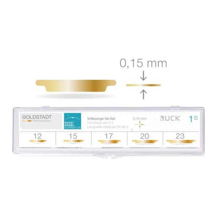 Set of 50 adhesive tabs - Double hook model - Mix of 5 sizes - Goldstadt - Ruck