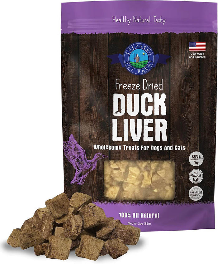 SHEPHERD BOY FARMS Freeze Dried Duck Liver 3oz