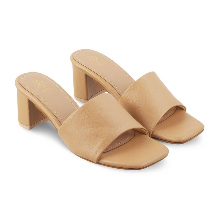 The Bariz Beige Women's Casual Block Heel Sandals Tresmode - Tresmode