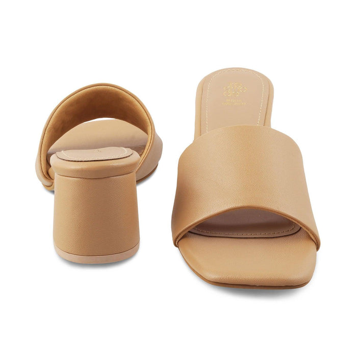 The Bariz Beige Women's Casual Block Heel Sandals Tresmode - Tresmode